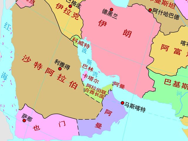 卡塔尔.(地图来源:国家测绘地理信息局网站)