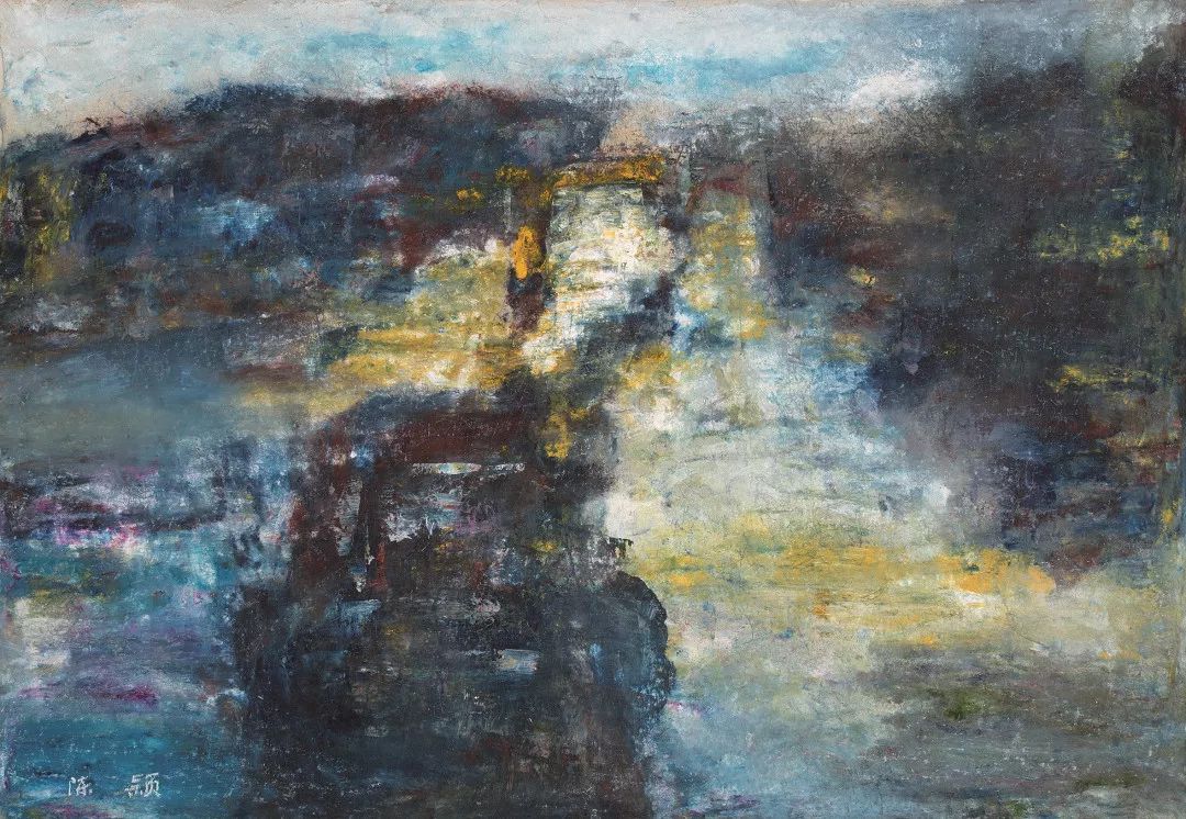 星夜运河  陈颖  67×98cm  纸上油画  2019