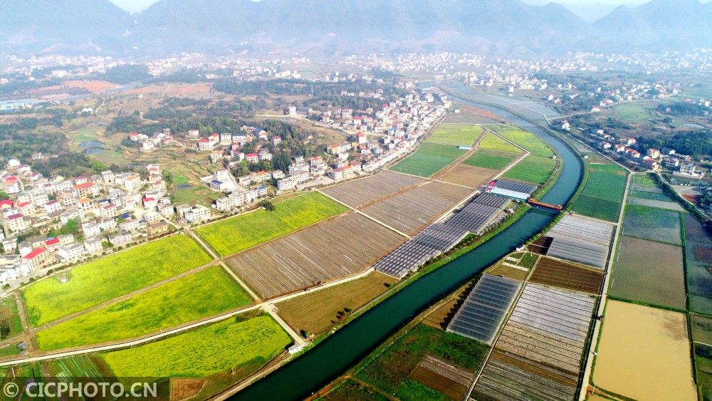 2021年3月24日在湖南省娄底市涟源市桥头河镇拍摄的"蔬菜公园.