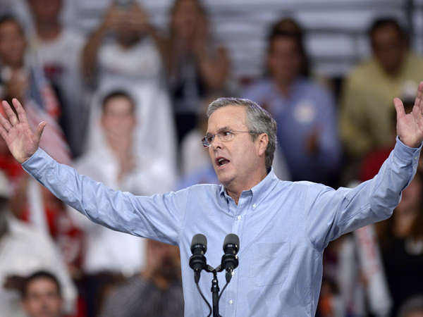 美国共和党竞选人杰布·布什宣布退出总统竞选