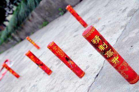 杨浦一小区外惊现大量被弃爆竹 警方:别乱扔可上交回收点