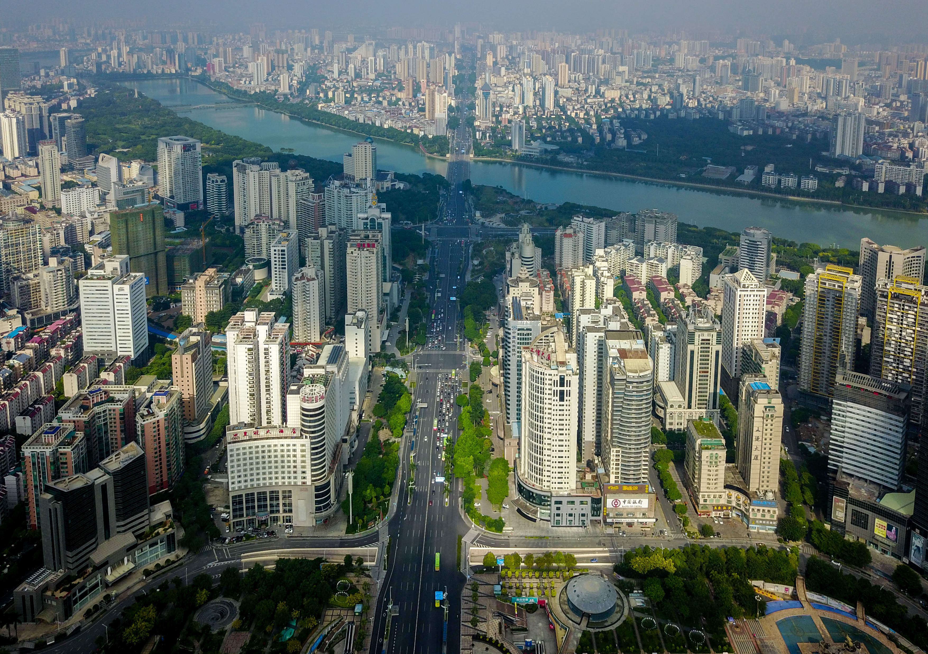 南宁市全景图高清图片