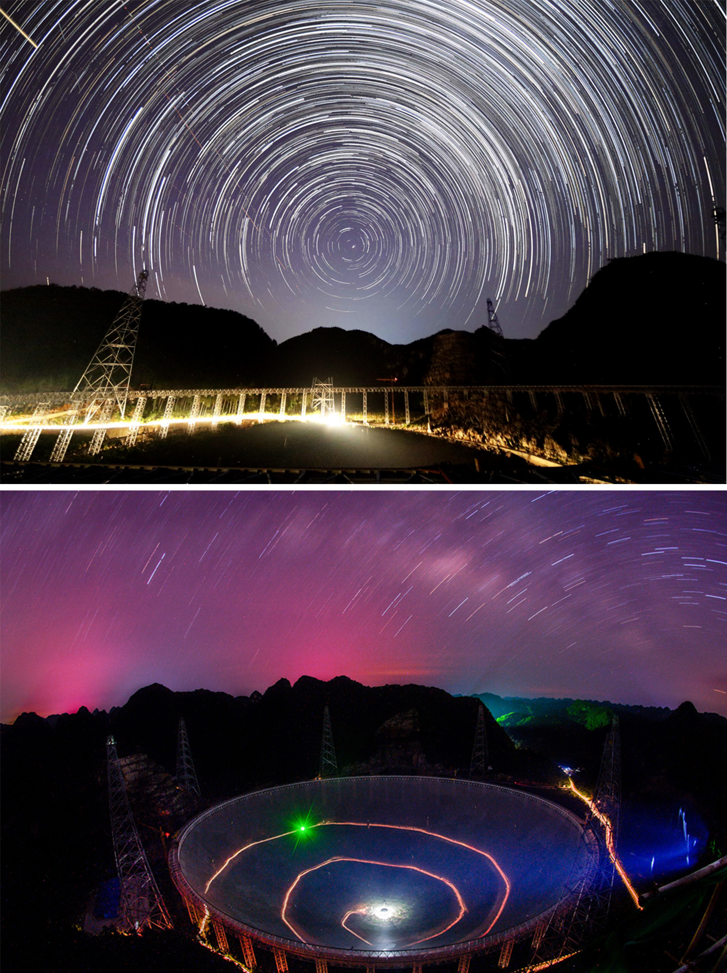 中国天眼夜景图片