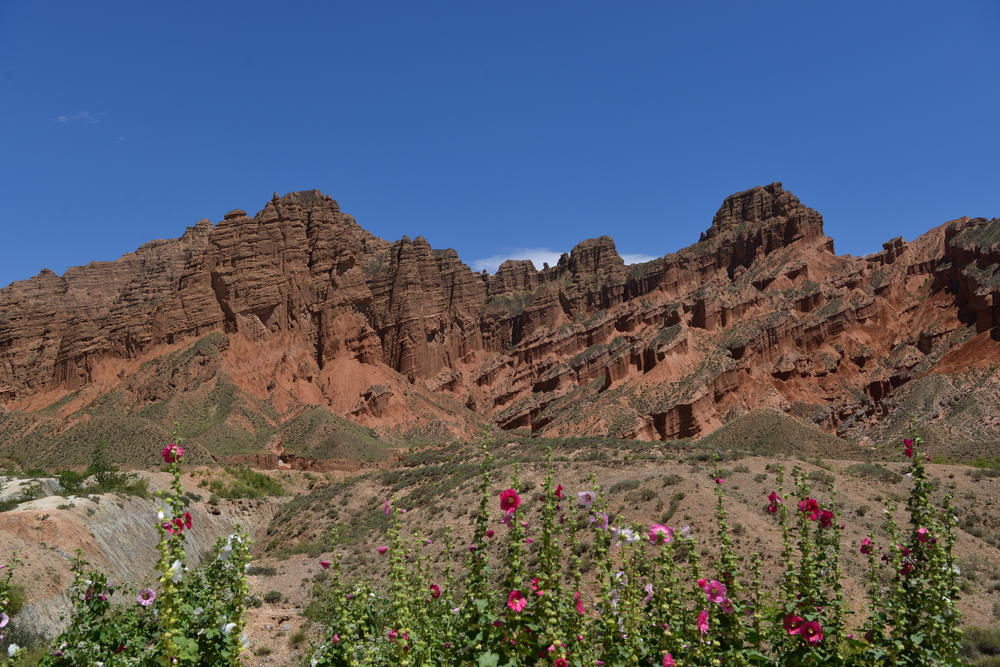 青藏高原上的丹霞地貌