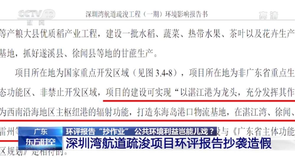 连名字都抄！深圳某项目环评报告竟出现35次“湛江”