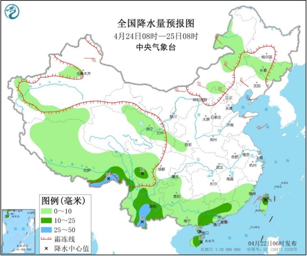 中国天气网■江南华南雨不休，冷涡盘旋！我国东北华北风不停