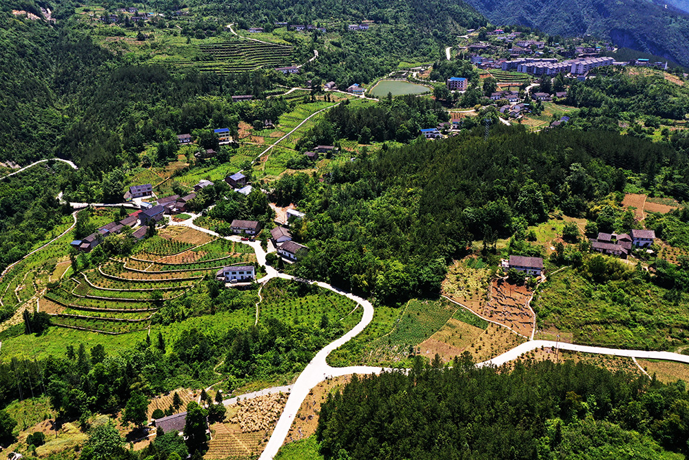 这是5月30日拍摄的大窝社区景色(无人机照片).新华社记者 王全超 摄