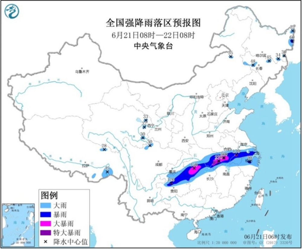暴雨黃色預(yù)警繼續(xù)發(fā)布！全國(guó)10省市有大到暴雨
