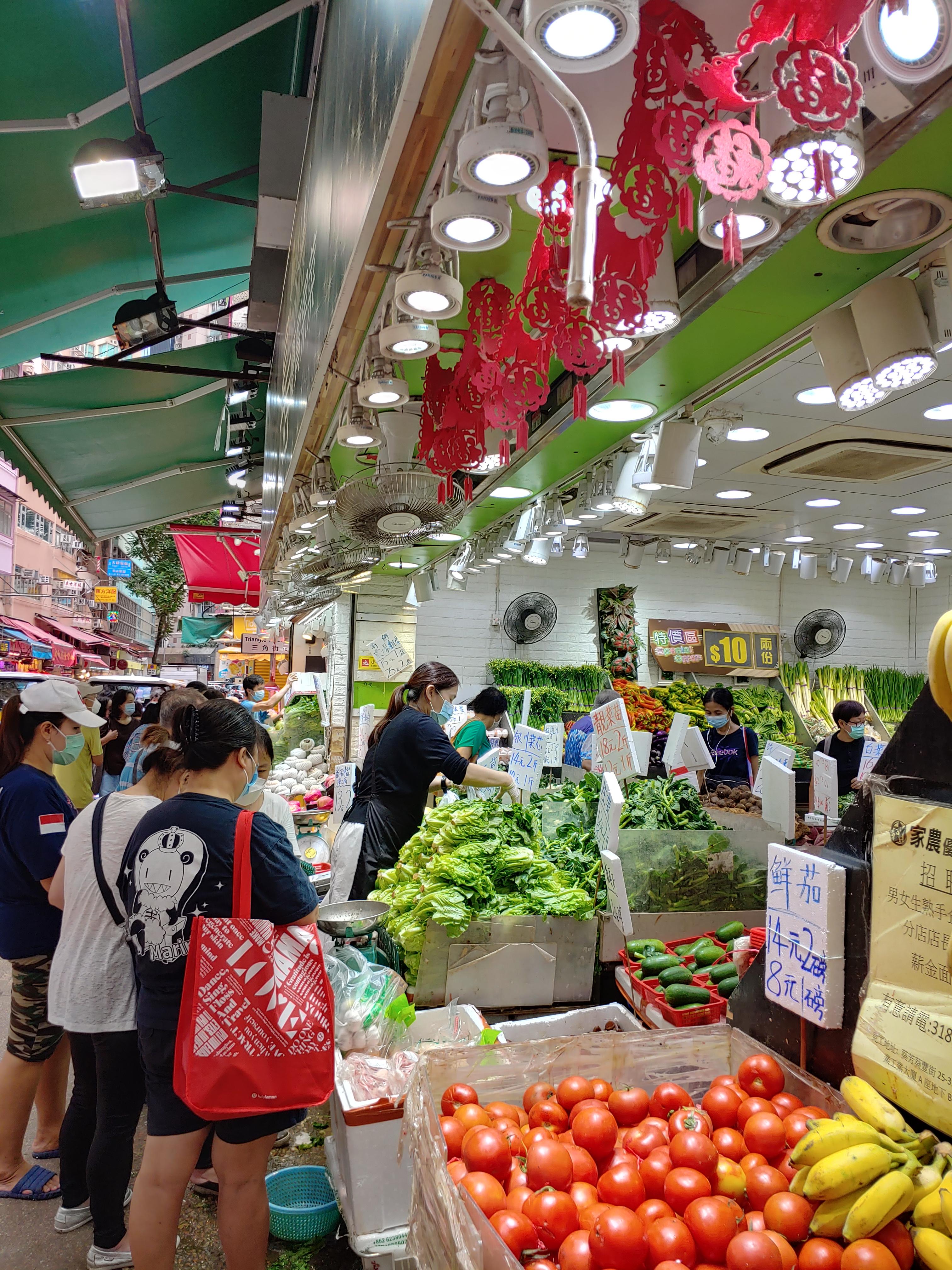 特写 香港街市的节日烟火气