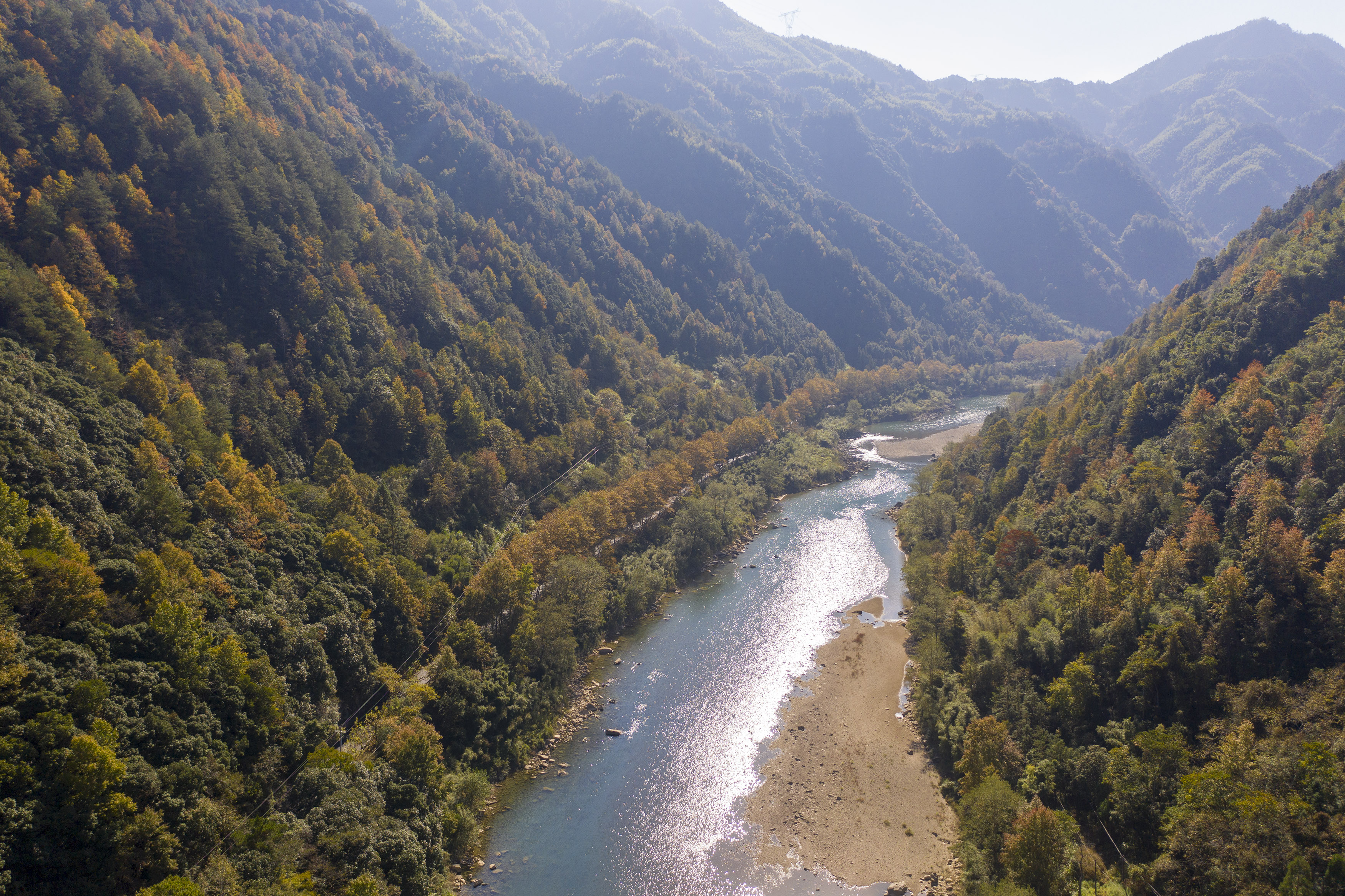 浙江景宁:瓯江小溪景色