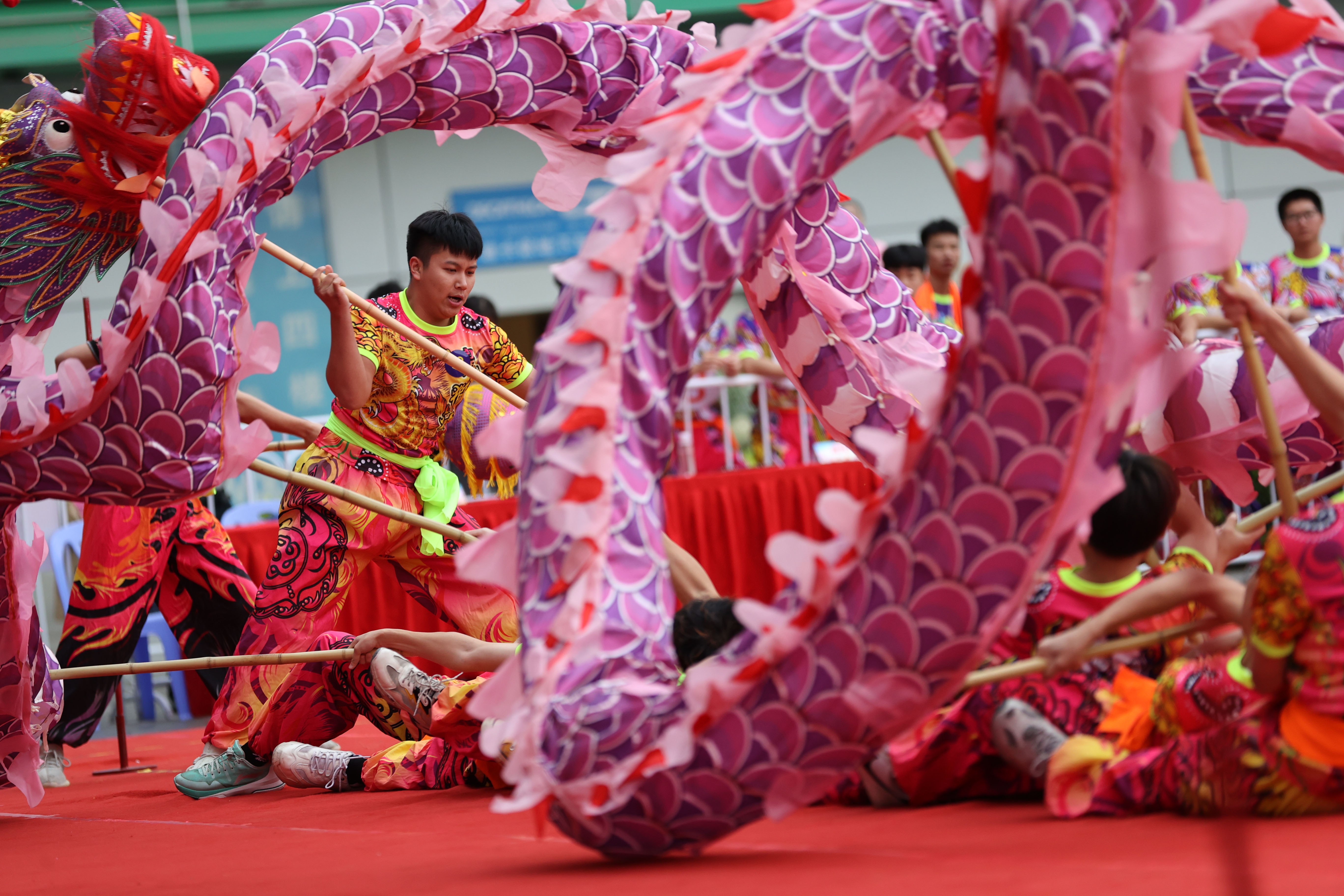 小小龙狮队赛场竞高低