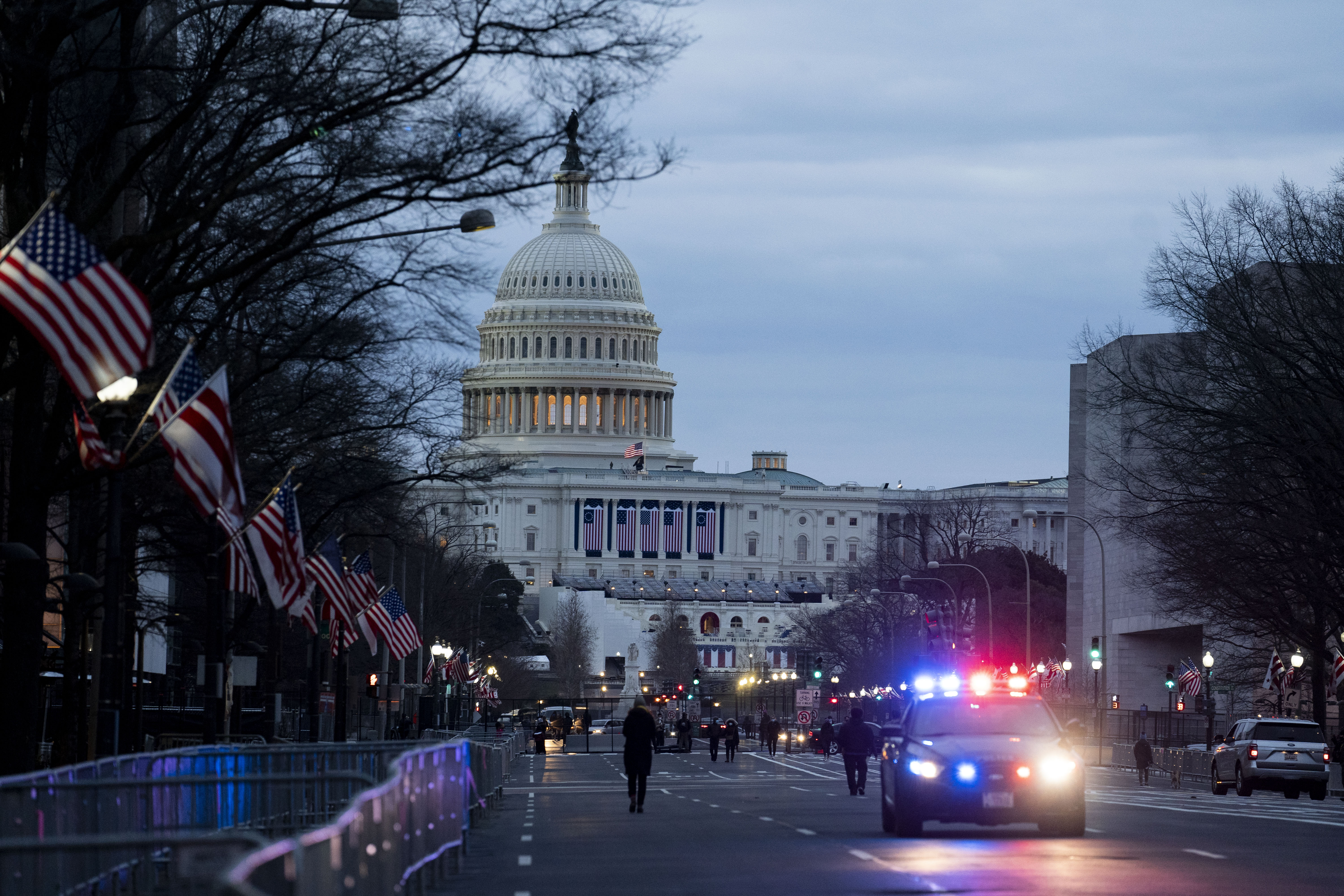 总统就职典礼前的美国华盛顿_中国青年网