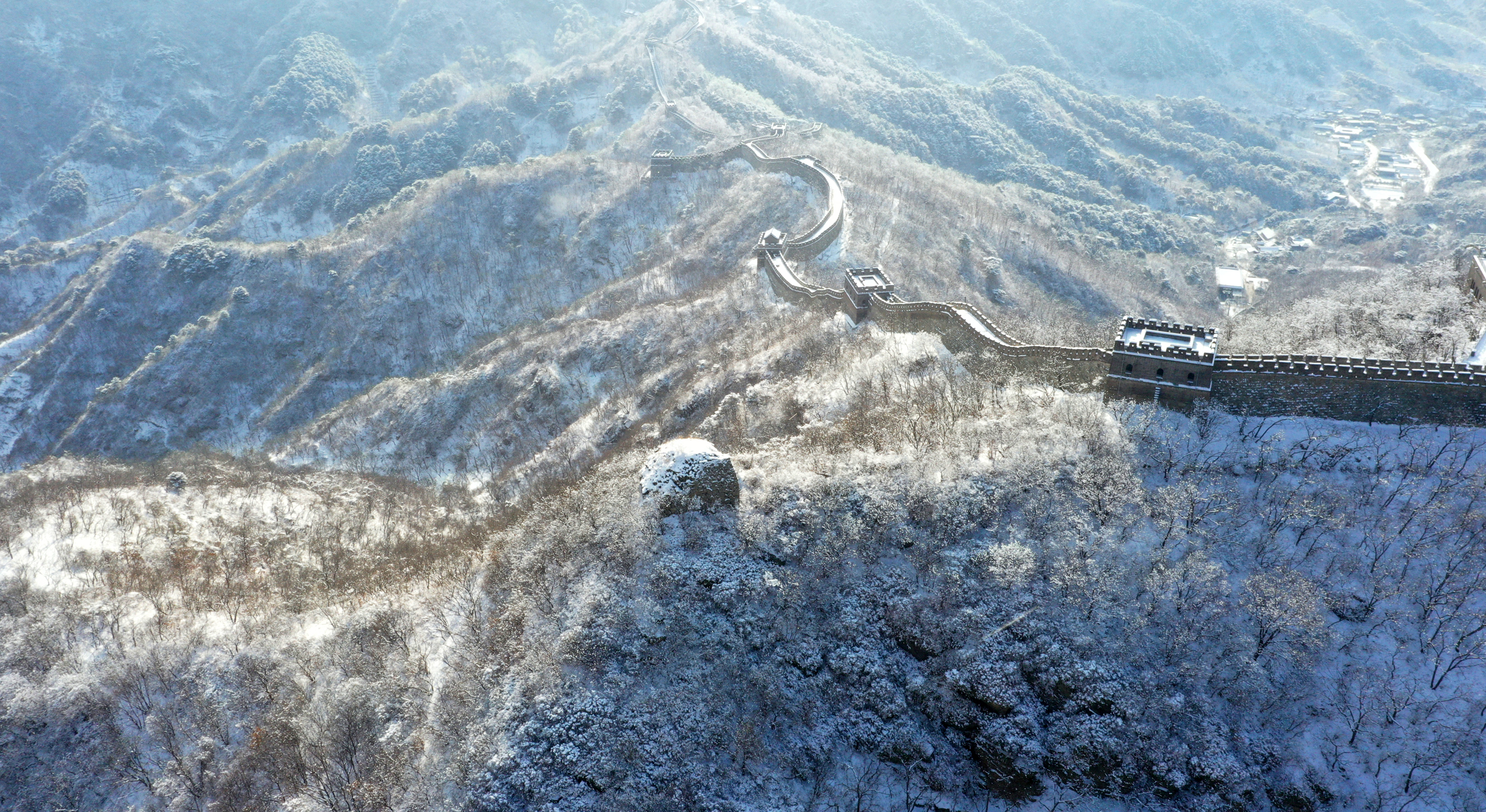 长城雪景慕田峪图片