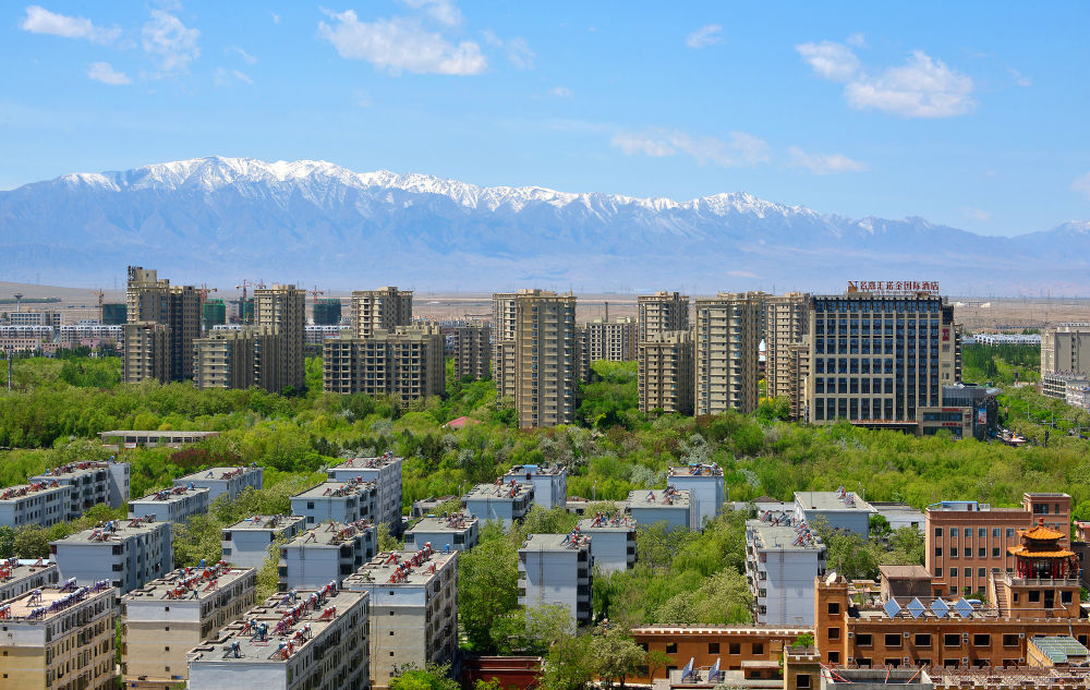 组图欣赏祁连山下绿洲城